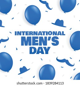 Vector illustration of International Men's Day. For a poster or banner and greeting card.
