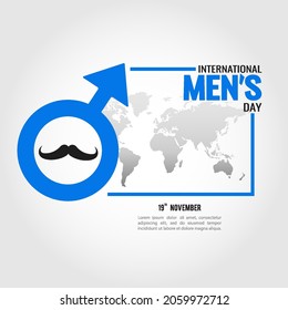 Vector illustration of International Men's Day. For a poster or banner and greeting card.
