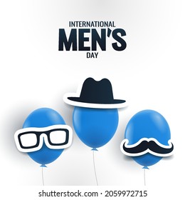 Vector illustration of International Men's Day. For a poster or banner and greeting card.
