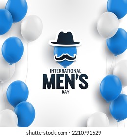 Vector illustration of International Men's Day. For a poster or banner and greeting card.
