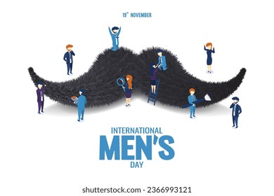 Vector illustration of International Men's Day. For a poster or banner and greeting card.
