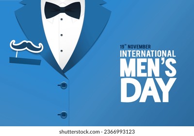 Vector illustration of International Men's Day. For a poster or banner and greeting card.
