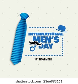 Vector illustration of International Men's Day. For a poster or banner and greeting card.
