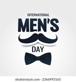 Vector illustration of International Men's Day. For a poster or banner and greeting card.
