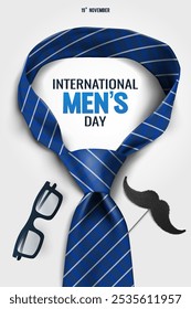 Vector illustration of International Men's Day. For a poster or banner and greeting card.
