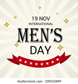 Vector Illustration of International Men's Day Background.