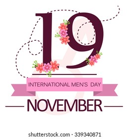 Vector Illustration of International Men's Day Background.