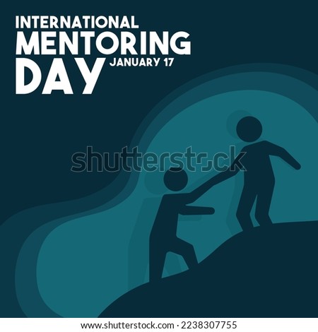 Vector illustration of international mentoring day. January 17. Poster, banner, card, background. Abstract background. Eps 10.