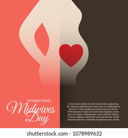 Vector illustration for International Midwives Day.