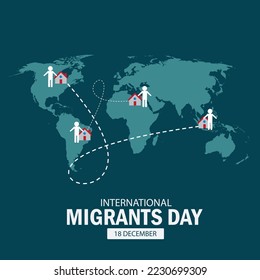 Vector Illustration of International Migrants Day. Simple and Elegant Design