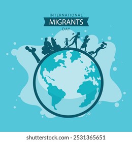 Ilustração vetorial do Dia Internacional do Migrante