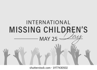 Vector illustration of International Missing Children's Day. Lost children on a white background. Prevention and awareness.