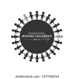 Vector illustration of International Missing Children's Day. Lost children on a white background. Prevention and awareness.