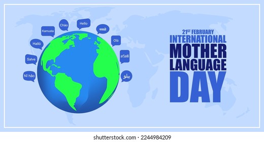 Vector illustration of International Mother Language Day 21 February