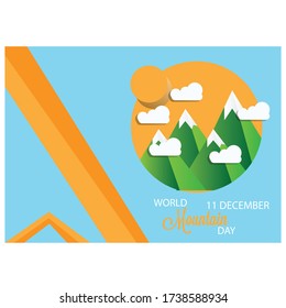 vector illustration of international mountain day background. banner, poster.