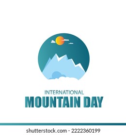 Vector Illustration for International Mountain Day. Simple and Elegant Design