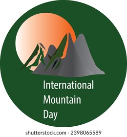 Vector illustration of International Mountain Day which is celebrated every December 11 as a form of concern for mountains as an immeasurable natural resource