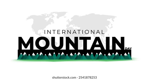 Vector illustration of International Mountain Day social media template