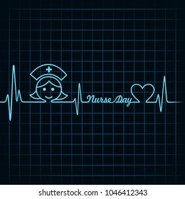 Vector illustration of International Nurse Day stock image and symbols