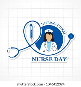 Vector illustration of International Nurse Day stock image and symbols