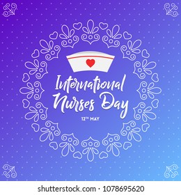 Vector illustration for International Nurse Day celebration. Can be used for poster, banner, background, icon, wallpaper, symbol, badge, label, and template design. 