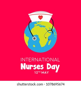 Vector illustration for International Nurse Day celebration. Can be used for poster, banner, background, icon, wallpaper, symbol, badge, label, and template design. 