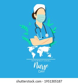 vector illustration for international nurse day.