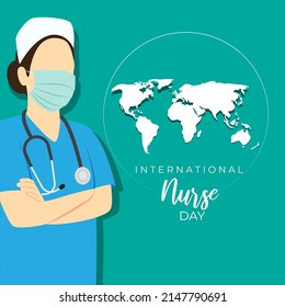 vector illustration for international nurse day.