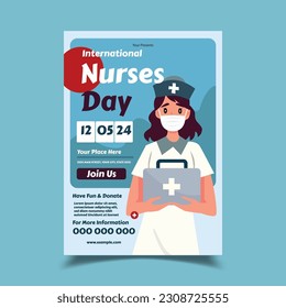 Vektorgrafik des internationalen Tagesblattes für Krankenschwestern