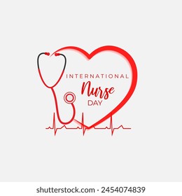 Vector illustration of International Nurses Day social media feed template