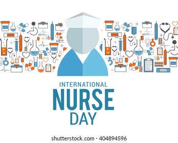 Vector illustration of International nurses day.