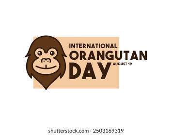 Vector Illustration of International Orangutan Day. August 19. Eps 10.