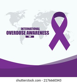 Vector illustration of International Overdose Awareness Day. Simple and elegant design