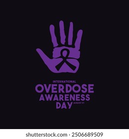 Vector illustration of International Overdose Awareness Day. August 31. Flat design vector. Poster, banner, card, background. Eps 10.