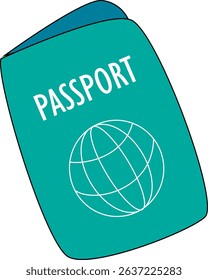 Vector Illustration of International Passport Icon for Global Travel, Identity Verification, Immigration, and Tourism Concepts