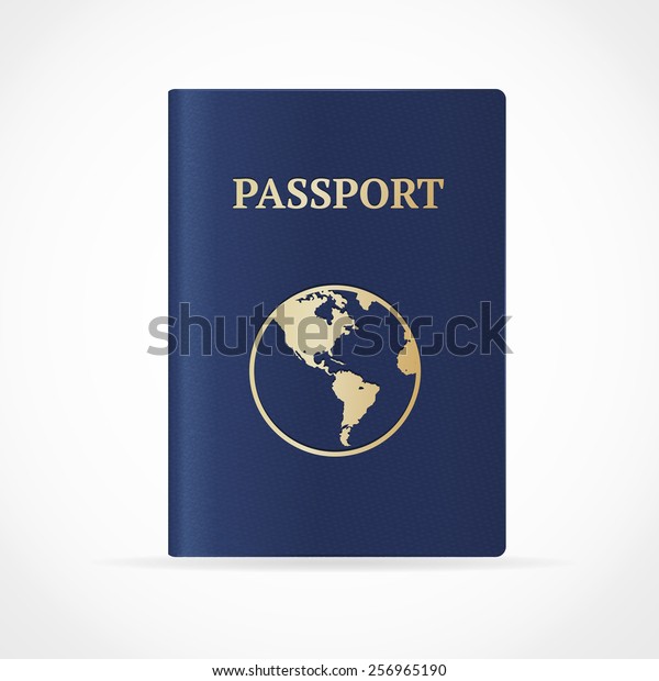 Vector Illustration International Passport Map Isolated Stock Vector ...