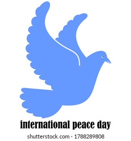 Vector illustration of International Peace Day. The symbol of Pigeons for International Peace Day poster. Great for Greeting Cards, Emblems and Banners