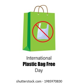 Vektorgrafik für internationalen Plastikbeutel-freien Tag