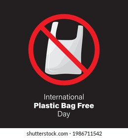 ilustración vectorial para día libre de bolsas de plástico internacionales