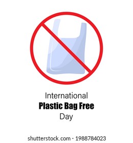 vector illustration for international plastic bag free day