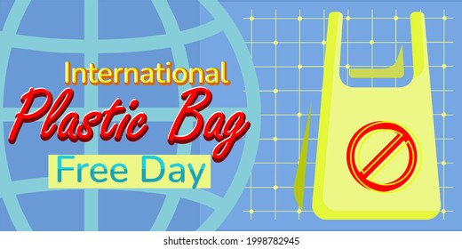 Vector Illustration of International Plastic Bag Free Day