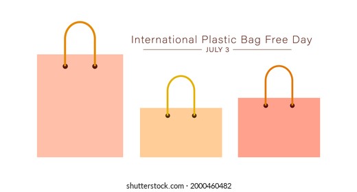Vector Illustration of International Plastic Bag Free Day. Say no to plastic. Go green. Save nature. 