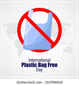 vector illustration for international plastic bag free day