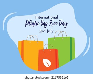 vector illustration for international plastic bag free day