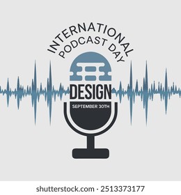 A vector illustration of International Podcast day 