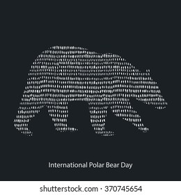 Vector illustration International Polar Bear Day.