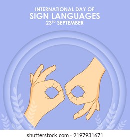 vector illustration for international sign language day