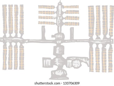 Vector illustration of international space station
