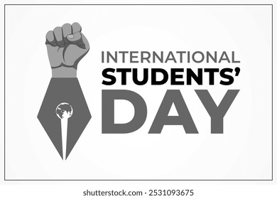 Vector illustration of International Students' Day social media template