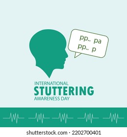 Vector illustration of International Stuttering Awareness Day. Simple and elegant design